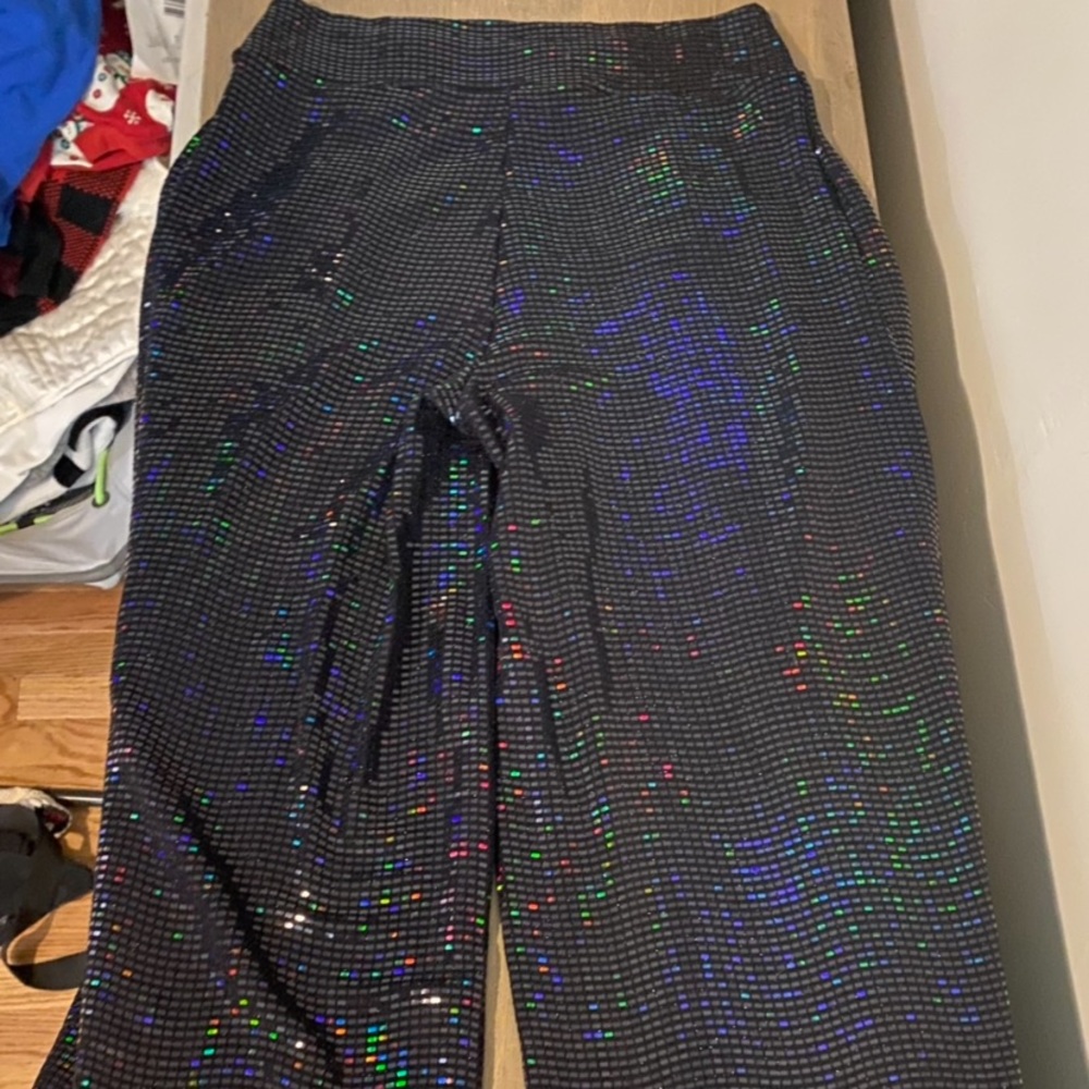 NEW black disco shimmery bell bottom pants from Nordstrom! 🪩